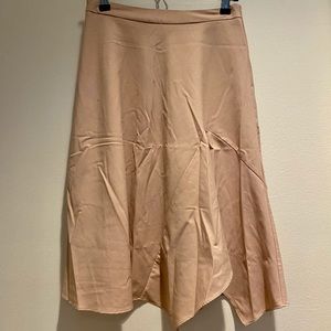 Zara Cream Asymmetrical Skirt